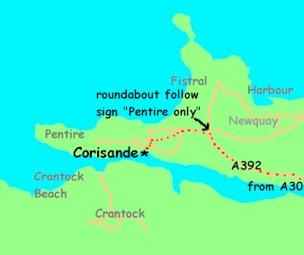 Corisande Manor Country House Hotel, Newquay map